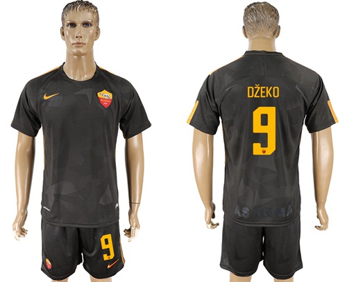 Roma #9 Dzeko Sec Away Soccer Club Jersey - Click Image to Close